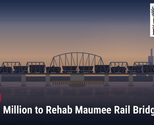 Fostoria News Toledo rail bridge funding for rehab project at sunset.